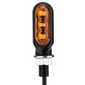 Motorcycle Mini LED Turn Signal Lights Amber Flowing Directional Signal Lamp Intermitentes Moto For Cafe Racer. 