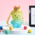 800 Ml Lovely Bear Kids Water Cup Baby Straw Cup Gradient Large Capacity Portable Boys Girls Water Cup. 