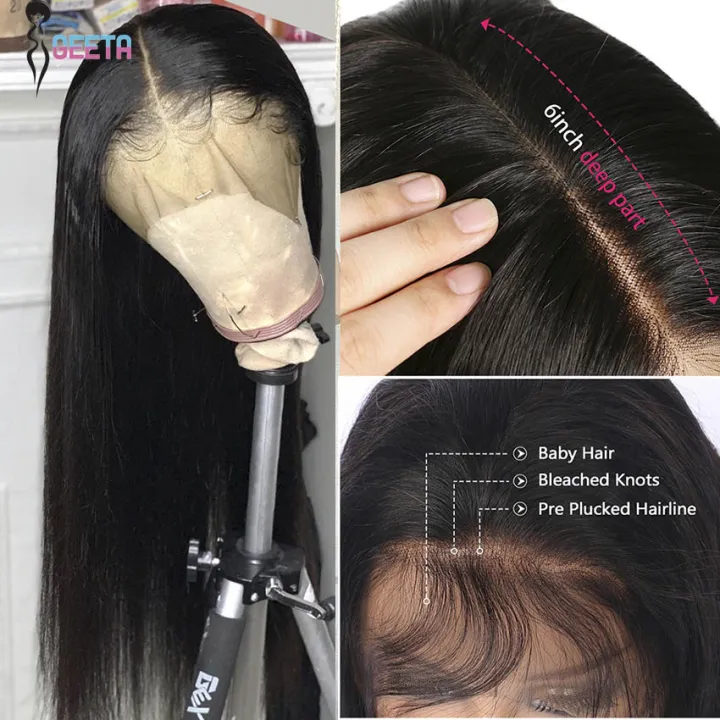 Hd%20Lace%20Frontal%20Wig%2013x6%20Lace%20Front%20Wig%20Human%20Hair%2030Inch%20Bone%20Straight%20Transparent%20Lace%20Human%20Hair%20Wigs%20HD%20Lace%204x4%20Closure%20Wig%20-%20Image%203