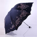 Cherry Blossom Automatic Non-automatic folding Umbrella Rain Women Sakura Flower Umbrella Female Rain Sun Parasol. 