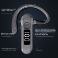 Wireless Bone Conduction Earphones, Voice Control Answering Long Transmission Distance Single Ear Bone Conduction Headset for Sports for Business. 