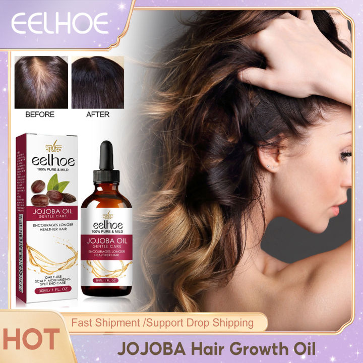 EELHOE Hair Growth Oil JOJOBA Essential Serum Anti Hair Loss Fast Regrowth Scalp Treatment Moisturizing Smooth Hair Care Product