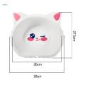 Small Wash Basin Newborn Wash Basin Washing up Basin for Picnic RV Traveling white cat. 