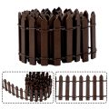 5x100cm Mini Wooden Fence Miniature DIY Fairy Garden Accessories Wood Barrier Dollhouse Showcase Craft Home Terrarium Decoration. 