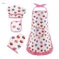 Chef Clothing Set Kitchen Playset Kids Cooking Baking Set for Toddlers Birthday Gift. 
