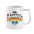 Happy Anniversary Mom & Dad Couple Ceramic Coffee Mug Set Of 2Pic Ideal Gift For Anniversary,Valentine Day, Birthday Inte-1239 - Coffee Mug - Coffee Mug - Coffee Mug. 