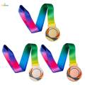 Award Medal 1ST 2ND 3rd Prizes Award Gift Winner Medal with Neck Ribbon for Basketball Parties. 