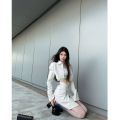 Stylish Temperament Long Sleeves Coat High Waist Slimming Half Body Short Skirt2023Spring New Korean Style Two-Piece Women's Clothing.