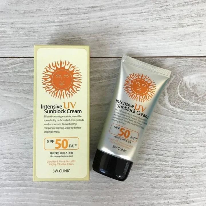 3W CLINIC INTENSIVE UV SUNBLOCK CREAM 50+ PA++++  70ML