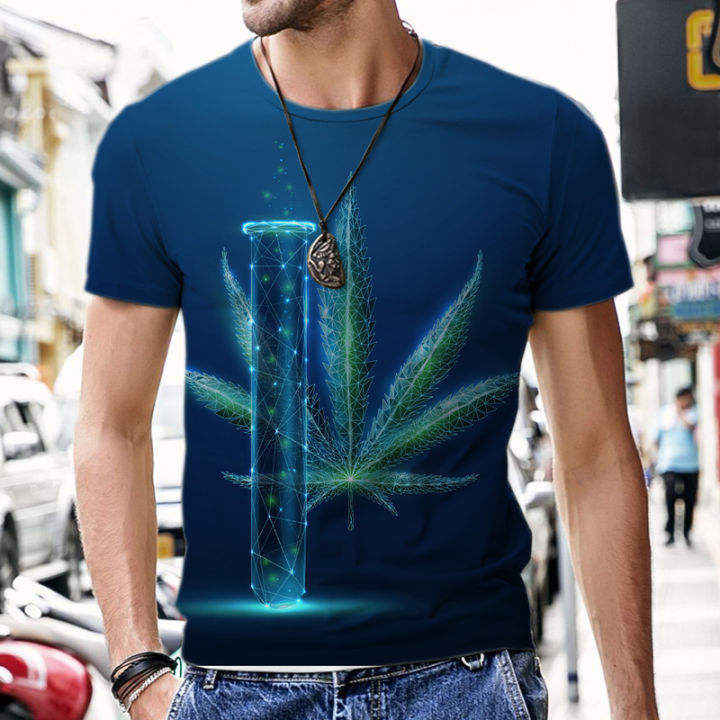 Summer%20Tshirt%20for%20Men%202022%203D%20Hi-tech%20Light%20Glowing%20Question%20Mark%20Pattern%20Printing%20Men's%20T-Shirt%20Breathable%20Streetwear%20-%20Image%204