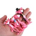 4pcs/lot Action Toy Figures Pink Panther Cute Doll Micro Landscape Decoration Cartoon Naughty Leopard Model For Child Gift. 