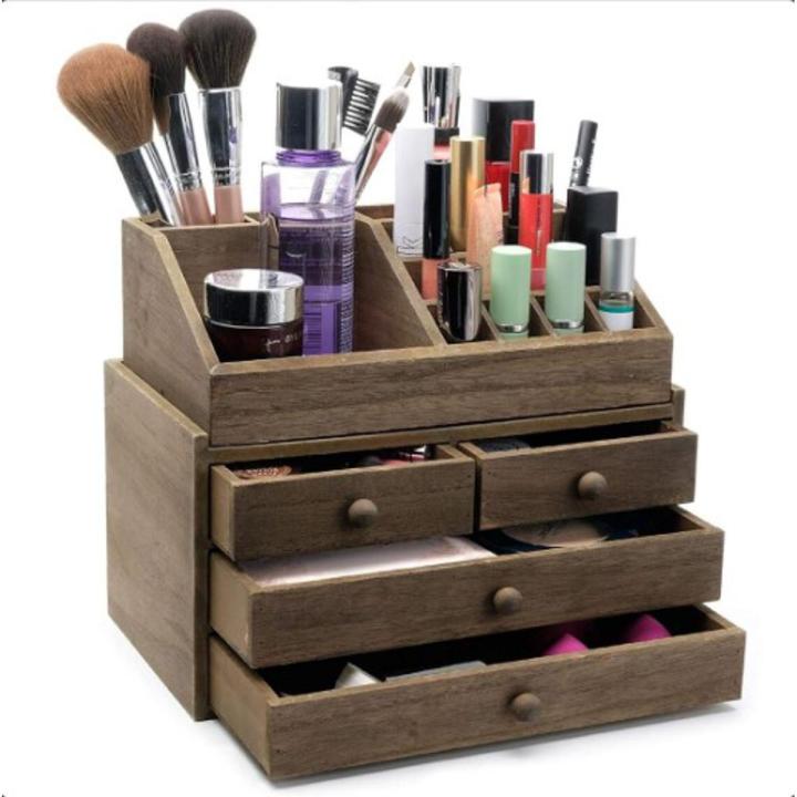 Makeup Organizer With 4 Drawers | Makeup Storage | Makeup Brush Holder | Vanity Organizer