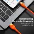 Olaf 2 in 1 USB Cable Type C Lightning Cable 6A Fast Charging Phone Charge Wire Cord for iphone Samsung Xiaomi Huawei USBC Cable.