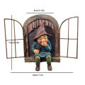 Snicker Boy Design Garden Character Statues Outdoor Funny Statue for Garden Decor Yard Lawn Ornaments. 