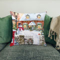 Pillowslip Tear Resistant Christmas Square Home Throw Cushion Cover.