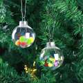 15 PCS Round Clear Christmas Balls Fillable DIY Christmas Tree Balls Made of Plastic Christmas Balls Tree Decorations.