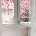 GC Flower Window Clings, Hanging Vine Floral Glass Sticker, Waterproof Fallen Flowers Vine Glass Stickers For Bedroom Restroom Glass Window Doors DIY Decoration. 