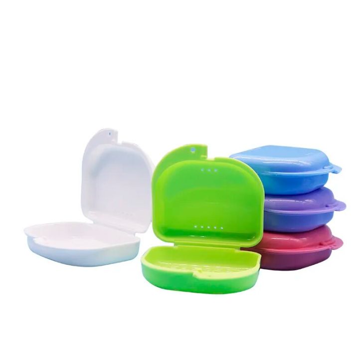 50Pcs Dental Orthodontic Retainer Box Denture Storage Container Mouth ...
