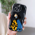 Jizetin for Redmi 13 Xiaomi Poco M6 4G Back Cover Fashion Queen Cream Wavy Edge Soft Silicone Phone Case.