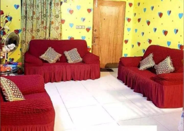 সোফা কভার 3 + 1 + 1 = 5 সিটের সেলাই স্প্যানডেক্স কাপড় (কাস্টমাইজ ডিজাইন) - sofa cover