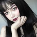 【DATA FROG Global MALL】（NEW）Wig female long straight hair cute air bangs black long hair fluffy hair set bangs medium long hair Woman wig. 