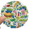 50pcs Disney Green Monster Alien Stickers Funny Cartoon Graffiti Decals For Kids Laptop Luggage Scrapbook Bottle Sticker. 