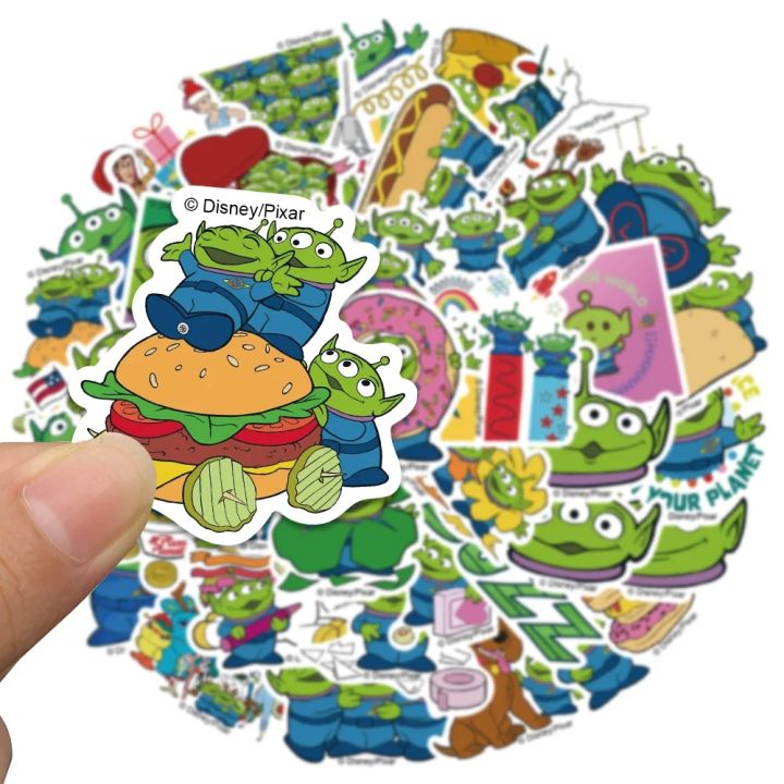 50pcs%20Disney%20Green%20Monster%20Alien%20Stickers%20Funny%20Cartoon%20Graffiti%20Decals%20For%20Kids%20Laptop%20Luggage%20Scrapbook%20Bottle%20Sticker%20-%20Image%203