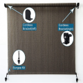 Cordless Bracket Kit, Universal Replacement Mounting Bracket for Outdoor/Indoor Sun Blind Black Easy to Use. 