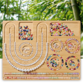 Bead Board for Jewelry Making, Bead Design Board Wooden Beading Board.