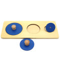 Montessori Wood Knob Puzzle Peg Board Geometric Shape Match Baby Educational Toy. 