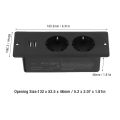 Recessed Desk Socket EU Plug 230-265V Functional In Desk Power Hub for Home Industry. 