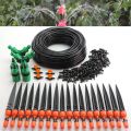 Garden Drip Irrigation Kit 1/4'' Hose 360 Degree Adjustable Dripper Spray Watering Nozzle Sprinkler Automatic Mist Water System. 