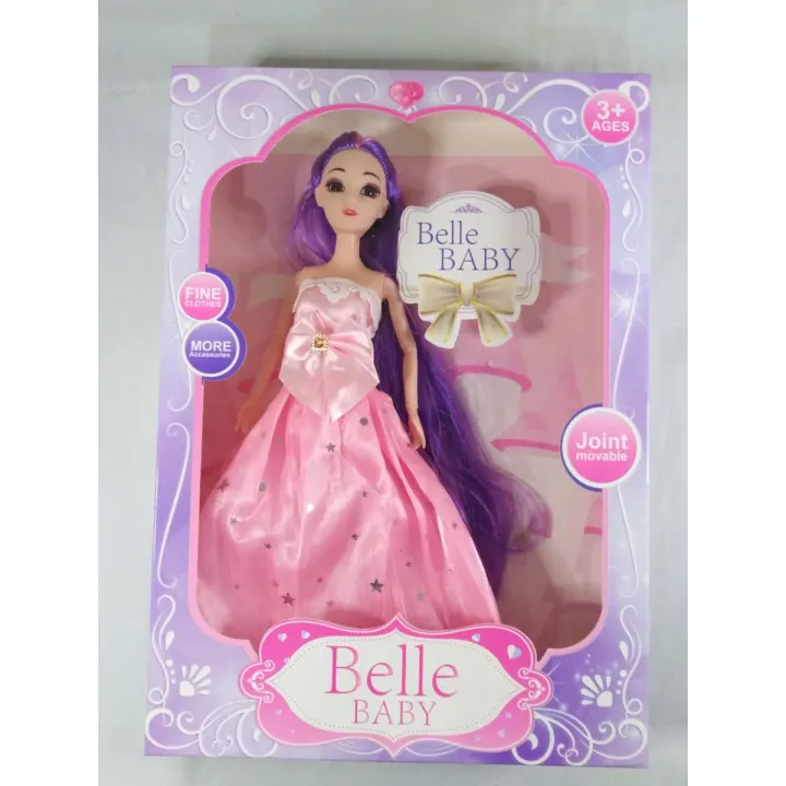 Belle%20Baby%20Long%20Hair%20Style%20Joint%20Movable%20Barbie%20Doll%20-%20Doll%20-%20Image%202