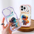 YYDS for Infinix Hot 40 Hot 40 Pro Back Cover Colorful Astronauts Case Cream Texture Wavy Edge Soft Silicone Mobile Cover. 