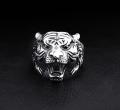 Personality Punk Men's Tiger Ring Men's Exquisite Animal Jewelry Titanium Steel Gothic Punk Biker Rings.