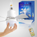 Socket Fan Light with Remote, Ceiling Fan with 3-Speeds, Dimmable LED, E27 Base, Cordless Light Socket Fan Easy to Use. 
