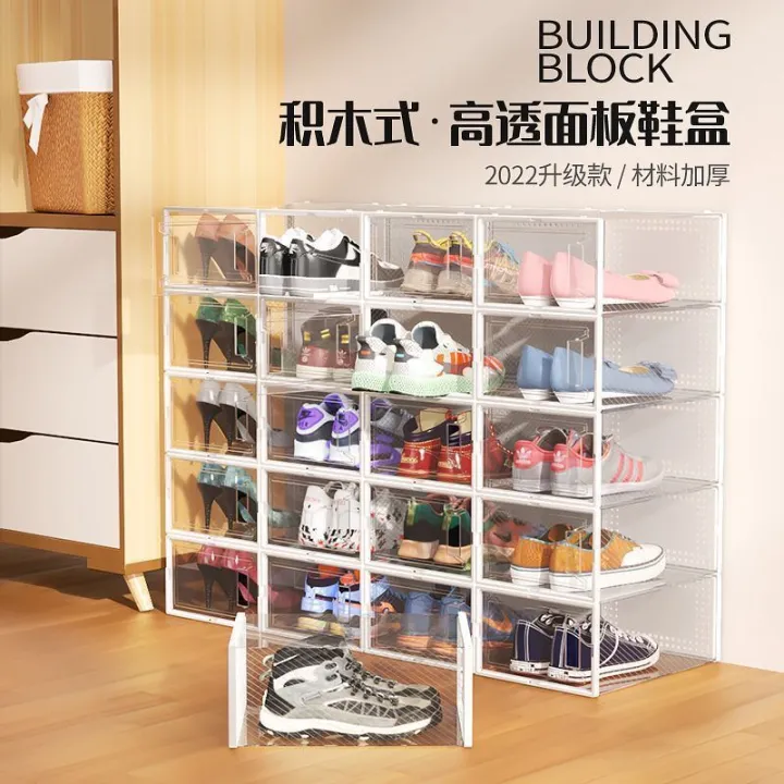 Transparent%20shoebox%20storage%20box%20drawer-type%20plastic%20shoe%20rack%20transparent%20shoe%20cabinet%20net%20red%20shoe%20storage%20artifact%20shoe%20wall%20wholesale%20-%20Image%204