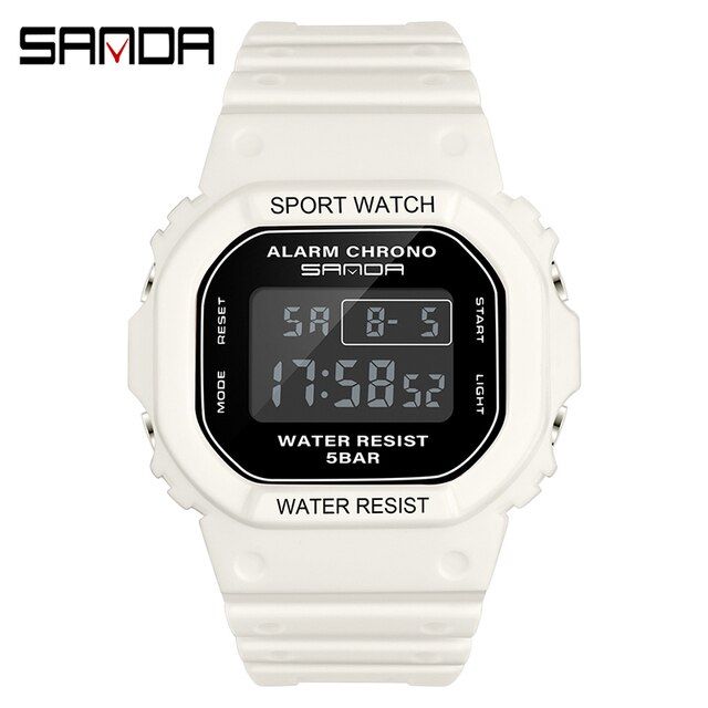 SANDA Watch 293 Digital Watch Men Women 50M Waterproof Sports Watches Male Ladies Clock Electronic Square Watch Lover's Wrist