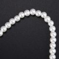 Charm Pearl Necklace w. Metal Clasp.