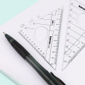 Portable Math Set Ergonomic Multi-functional Metal Maths Geometry Set Compass Ruler Protractor Squares Sharpene for School. 