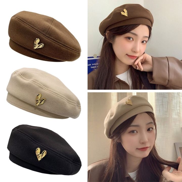 Fall%20Winter%20Elegant%20Solid%20British%20Painter%20Hats%20Brimless%20Baret%20For%20Women%20Woolen%20Beret%20Hat%20With%20Love%20Heart%20-%20Image%204