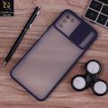 POCO M3 Transparent Matt Camera Slide Shutter Froosted Back Case Mobile Back Cover Mat Cover. 