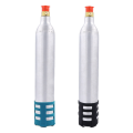 2PCS 0.6L Soda Maker Spare Reusable Accessory for Soda Machines ,Black+Blue+Silver. 