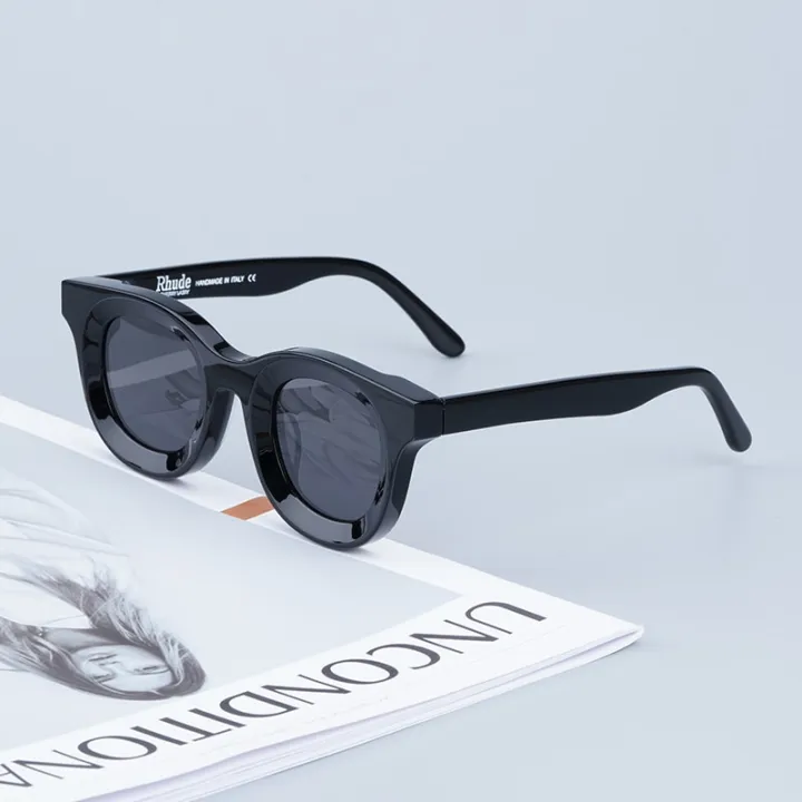 RHUDE%20RHODEO%20HIGH%20STREET%20SUNGLASSES%20MEN%20AND%20WOMEN%20Anti-uv400%20ROUND%20STEAMPUNK%20PREMIUM%20HARDWOOD%20SOLAR%20EYEGLASSES%20-%20Image%202