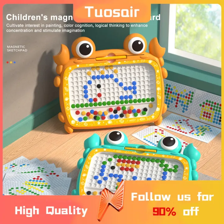 Children Magnetic Pen Drawing Board Crab Magnetic Drawing Board Fun Learning Toy for Kids Develop Fine Motor S s Cognitive Abilities Magnetic Drawing Board for Kids