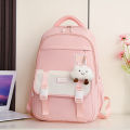 New Kids School Bag Elementary School 3-6 Grade 5 Middle School High School Girls Backpack Fashion Contrast Travel Backpack. 