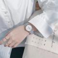Japanese-style minimalist watch for girls junior high and high school ins-style student forest simple canvas with small fresh Japanese smiley face. 