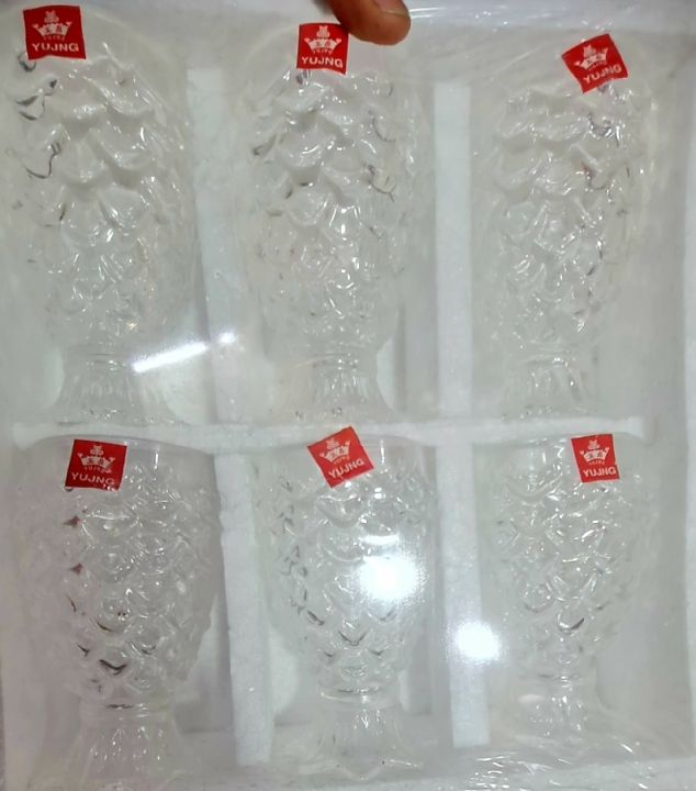 New water glass Plastic Drinking Glasses Crystal Set of 6 pieces
