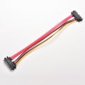 12 Inch Male to Female 7 15 Pin SATA Data HDD Power Combo Extend Extension Cable. 