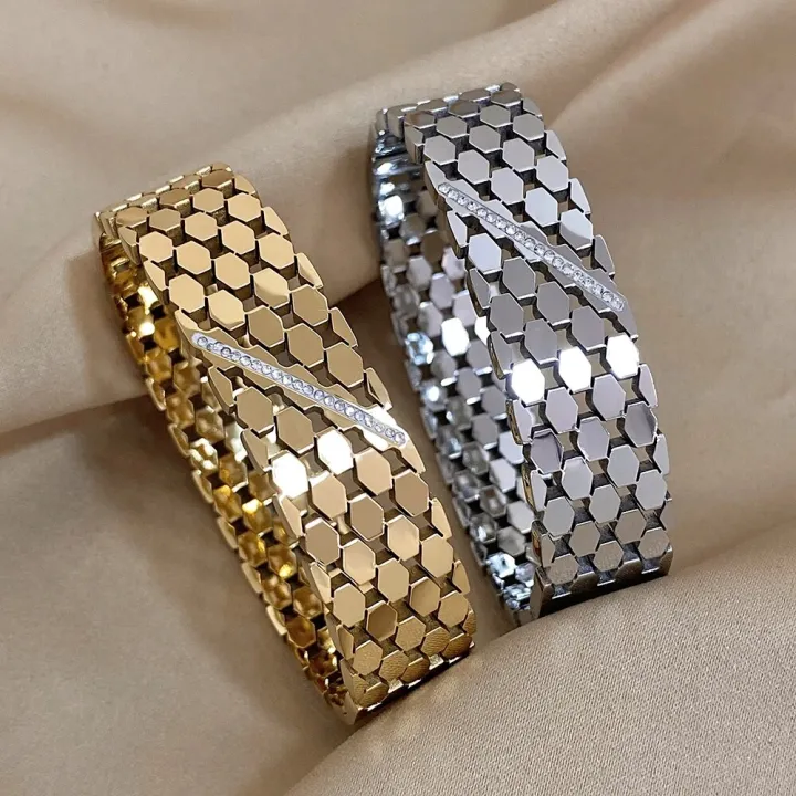 Greatera%20Chunky%20Inlaid%20Rhinestone%20Geometric%20Wide%20Stainless%20Steel%20Bangles%20Bracelets%20for%20Women%20Gold%20Color%20Charm%20Waterproof%20Jewelry%20-%20Image%202